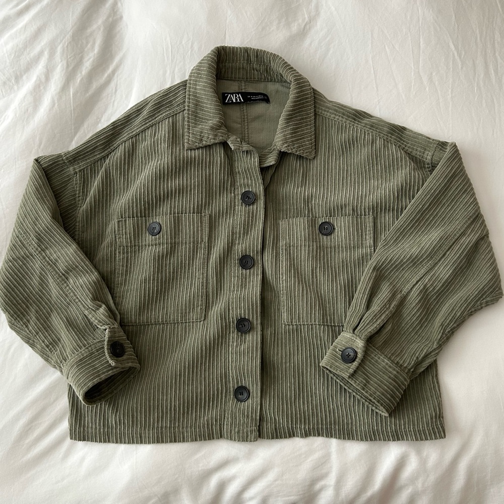 Zara green corduroy jacket